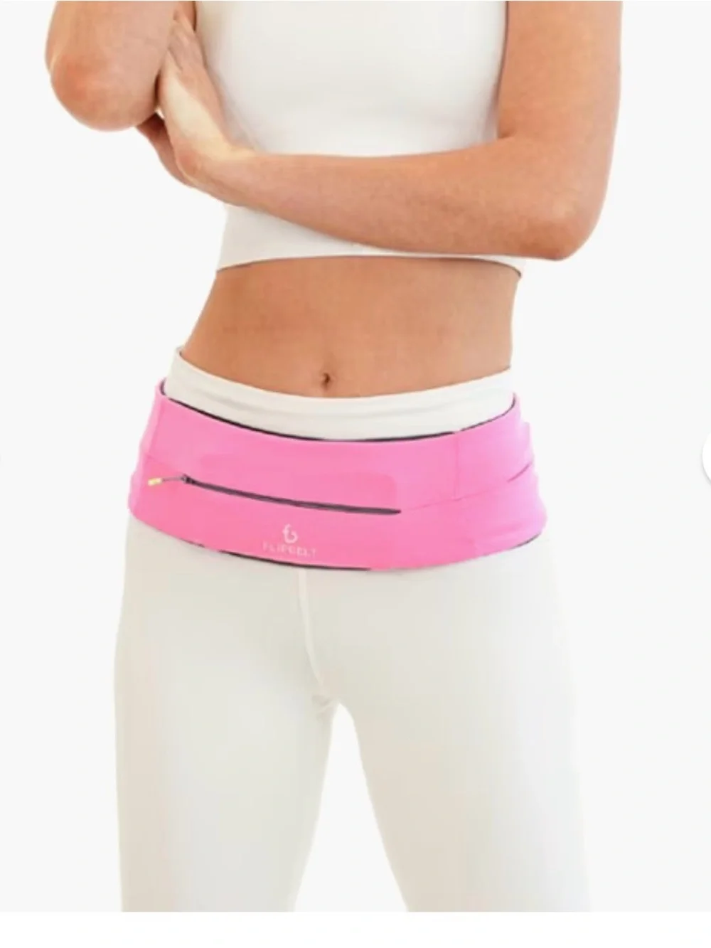 FlipBelt Girly Pop Pink Running Waistband - PLUS Two Water Bottles. NWOT